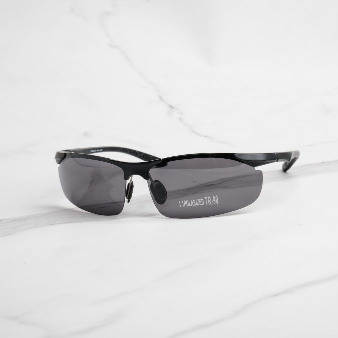 TR90 Shady แว่นกันแดดพลาสติก Unisex PK356 สีดํา