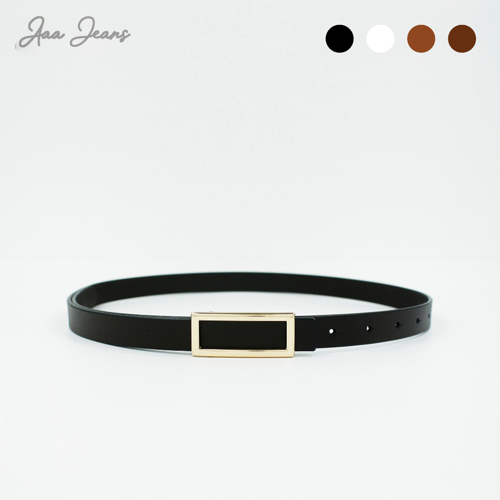 เข็มขัดผู้หญิงแฟชั่นขนาดเล็กพร้อมตัวอักษรญี่ปุ่น 1.8 ซม - Aaa Jeans