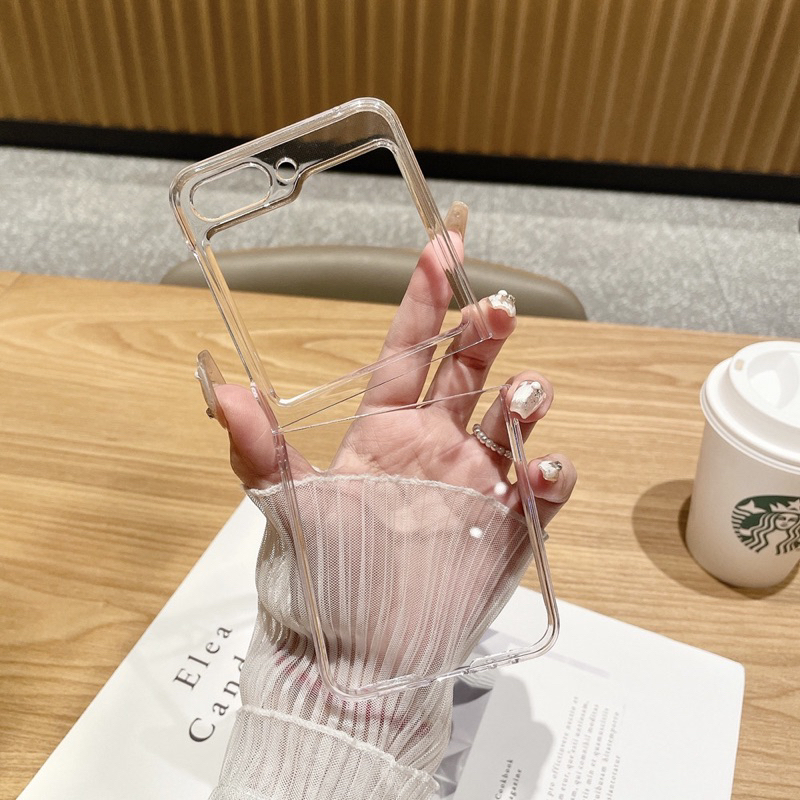Samsung Z Flip 5 _ เคสใสแบบแข็ง Realeky สําหรับ Samsung Z Flip 5 โดยไม่เหลือง