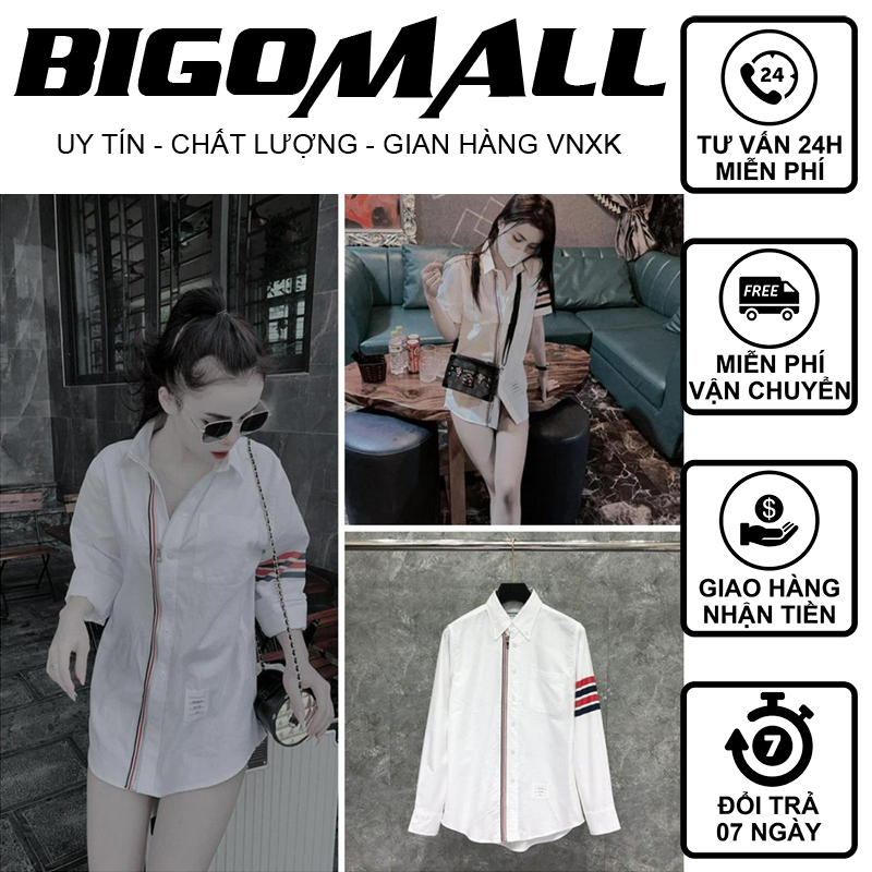 เสื ้ อเชิ ้ ตแขนสั ้ น Bigomall พร ้ อมแขน 4 ลาย - เสื ้ อเชิ ้ ต Thome unisex To Go Out To School 