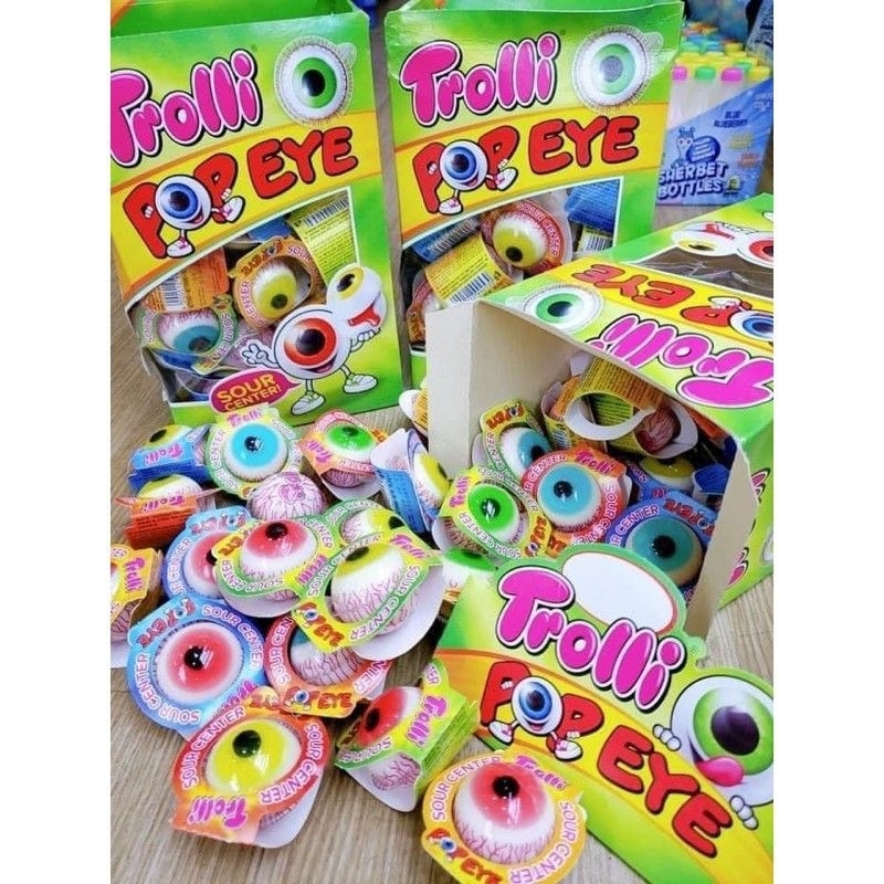 (Domestic Date 10 / 2024 Box Of 40-60 German Trolli Gummies Pop Eyes