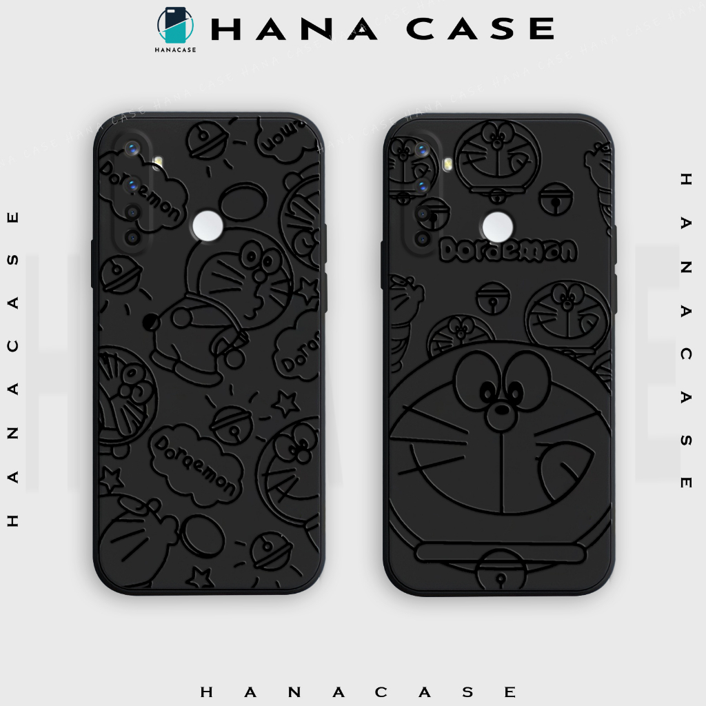 เคส Oppo Realme 5 / Realme 5S/ Realme 5 Pro / Realme Q/ A8/ A31 ยืดหยุ่น TPU ขอบเหลี่ยม นูนโดราเอมอน