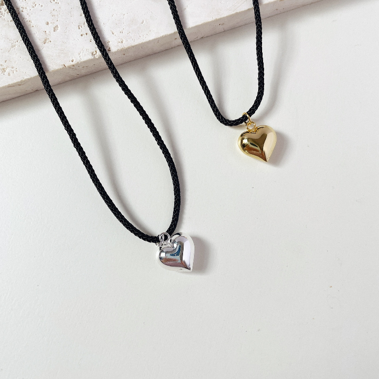 สร้อยคอ โลลิ - สร้อยคอจี้หัวใจเงิน 925 |Daisy.accessory.hn|