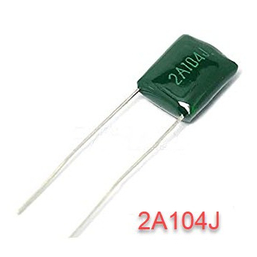 [คอมโบของ 10] คาปาซิเตอร์ 2A104J 2A 104 0.1uf 100v
