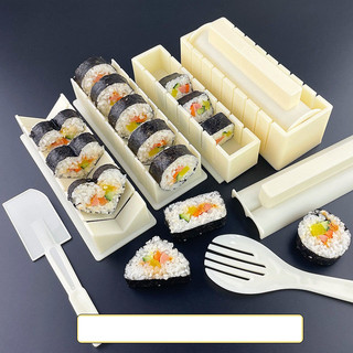Khuôn nhựa làm cơm cuộn sushi kimbap (S36) hình tròn, hình vuông, trái tim
