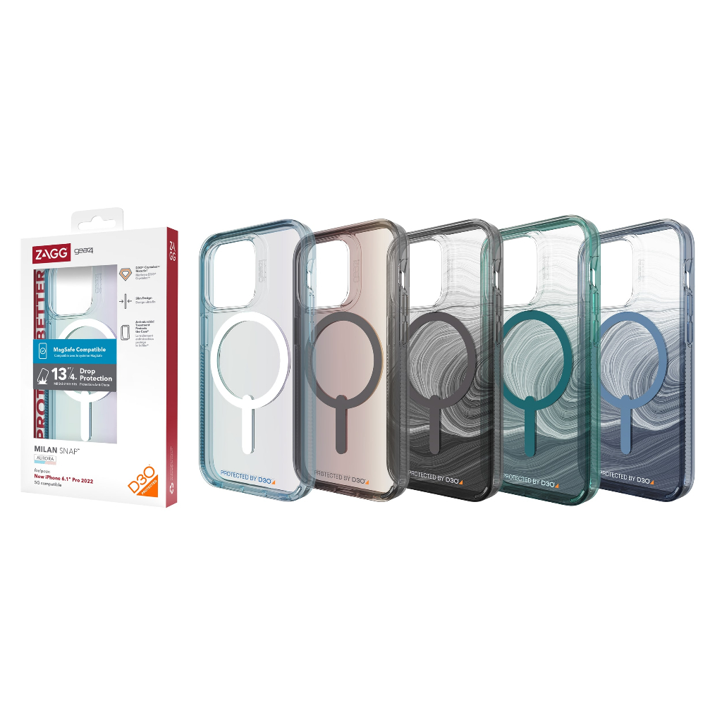 เคส Zagg/gear4 สําหรับ iPhone 13/14 ปกติ - เทคโนโลยี D30 - กันกระแทกสูงสุด 5m