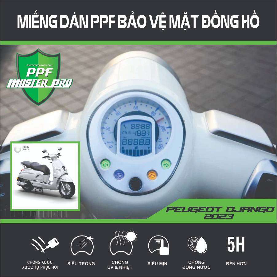 Peugeot Ppf สติกเกอร ์ สําหรับนาฬิการถจักรยานยนต ์ Face Protection Pudgeot Django 150 | วัสดุฟิล ์ ม Ppf ..