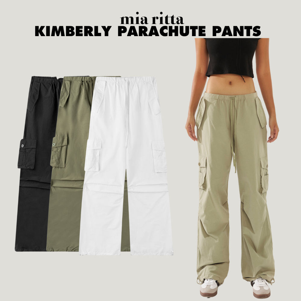 กางเกงร ่ มชูชีพ Kimberly Mia Ritta Q396 กางเกงลม - กางเกงขากว ้ างพร ้ อมกล ่ องเชือกรูดของแท ้