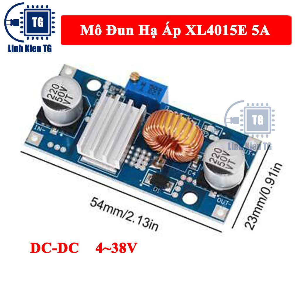 ประสิทธิภาพสูง XL4015/XL4015E 5A ADJ DC-DC โมดูลแรงดันต่ํา 4 ~ 38V