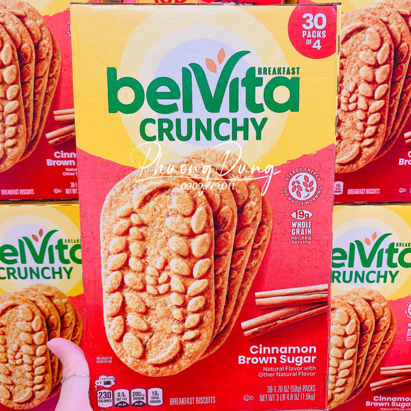 Belvita Crunchy Breakfast Cinnamon Usa Meal Replacement Wafers 1.5kg 30 Packs Of Date 6 / 24
