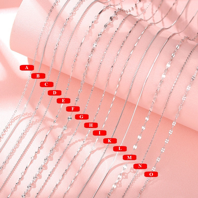 [D9CB] เครื่องประดับ (DIY) - สร้อยคอเงิน S925 ขยาย 40cm+5 [17 รุ่น] สําหรับจี้