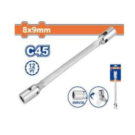 WadFow WTH2E ประแจ 2 หัว 8x9mm, 10x11mm, 12x13mm, 14x15mm, 16x17mm, 18x19mm