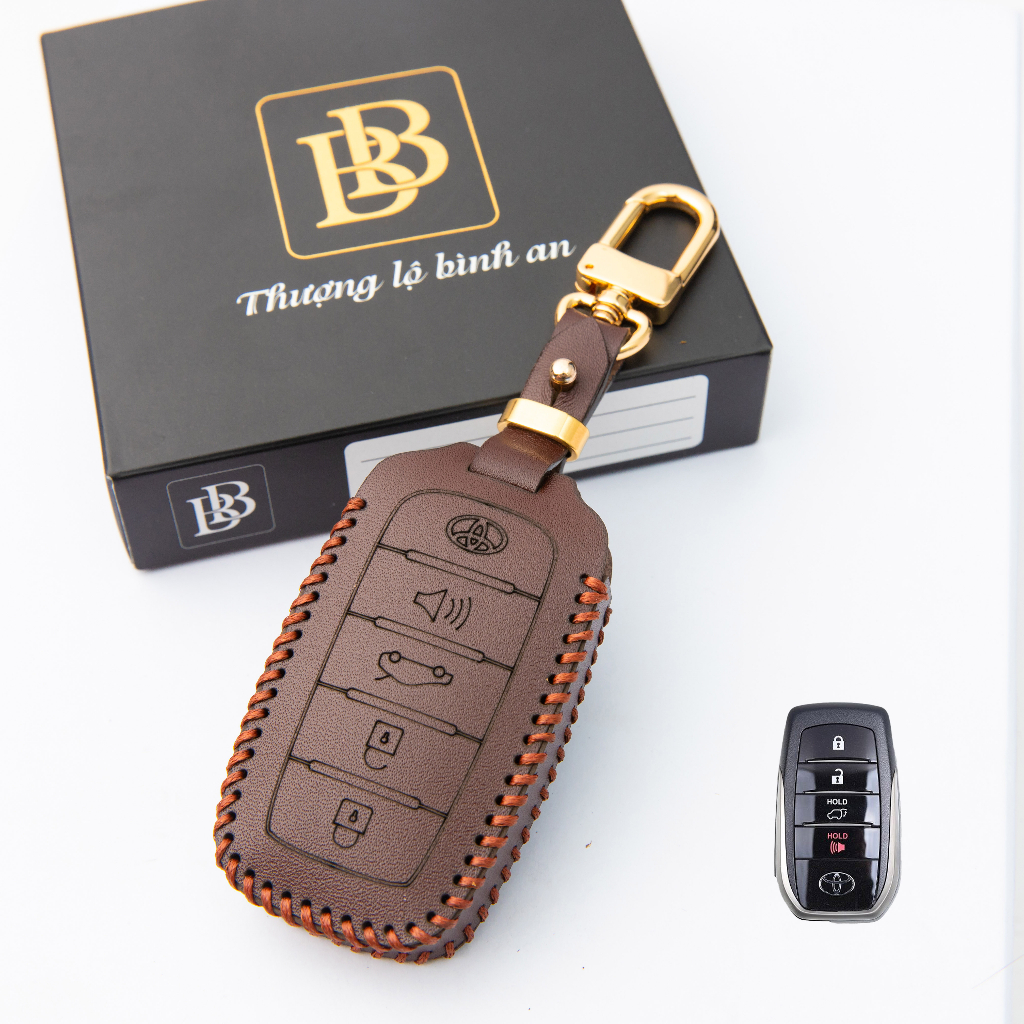 เคสกุญแจรถหนัง Toyota Camry 2025, Toyota Fortuner 2017-2025,Camry 2015-2018,หนังแท้ 100% (BB)