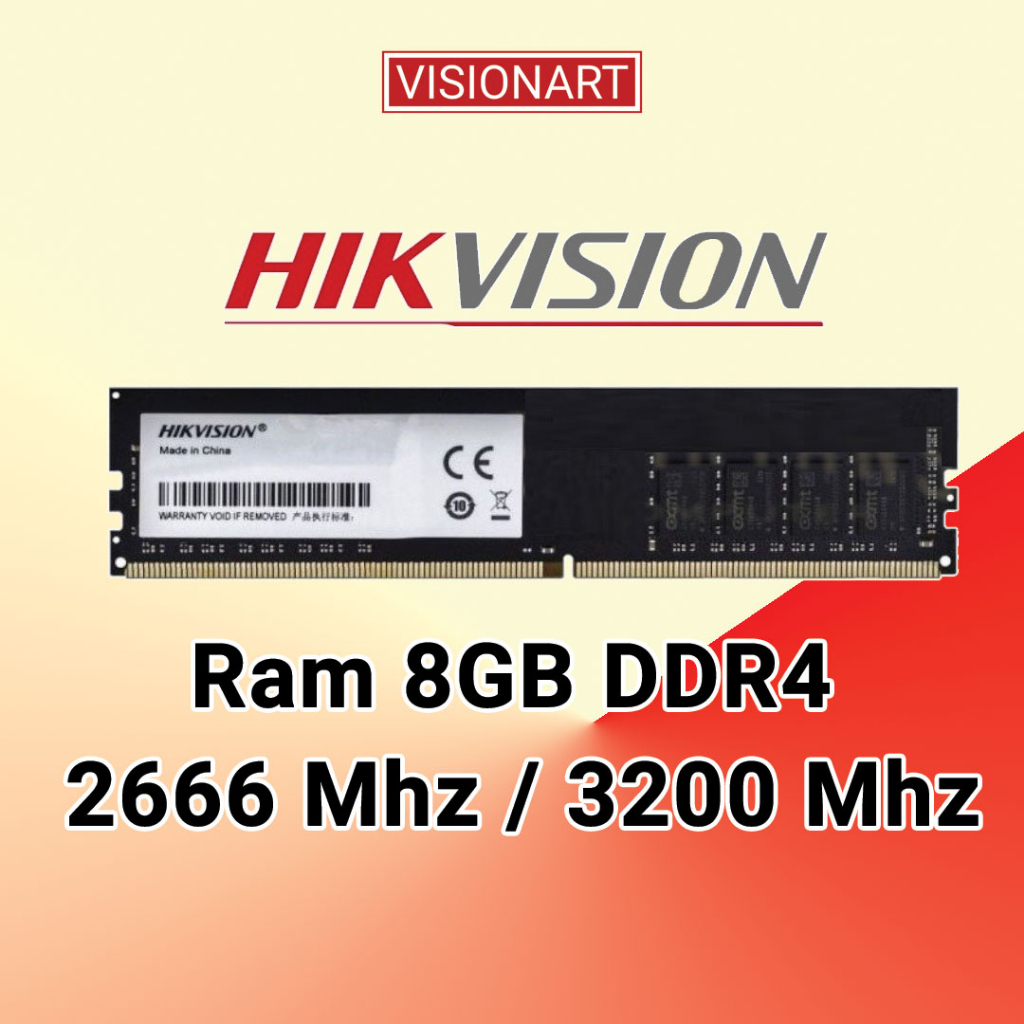 PC RAM DDR4 4Gb 8GB HIKVISION PC4 สินค้าแท้ ถอดประกอบ 12 เดือน
