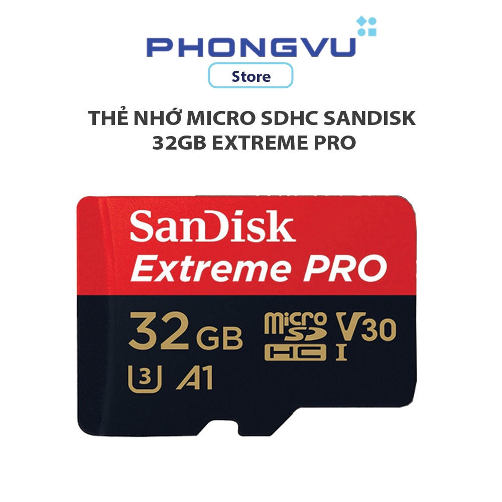 การ ์ ดหน ่ วยความจํา Sandisk 32GB Extreme Pro Micro SDHC - 120 เดือน