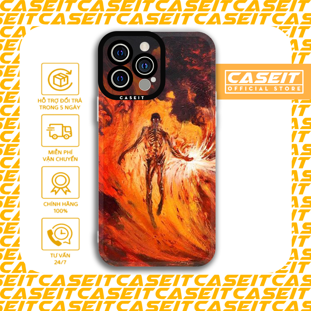 Caseit เคสไอโฟนขอบเหลี่ยม Dabi fire devil fire street 8/8plus/x/xs/11/12/13/14/pro/max/plus/promax