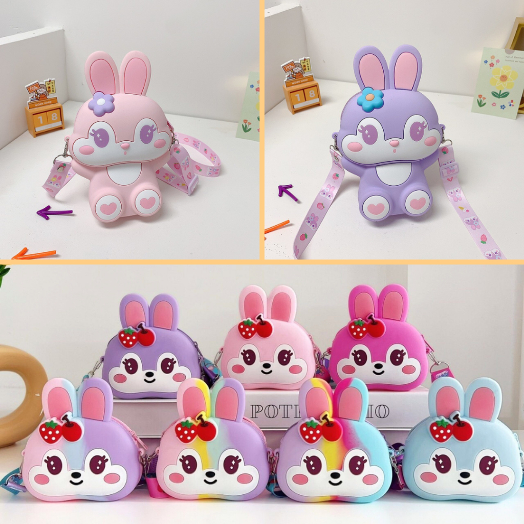 กระเป๋าสะพายข้างกระต่ายสีสันสดใส PK237/PK333 สําหรับเด็กผู้หญิง - Jumping Beans Official Store