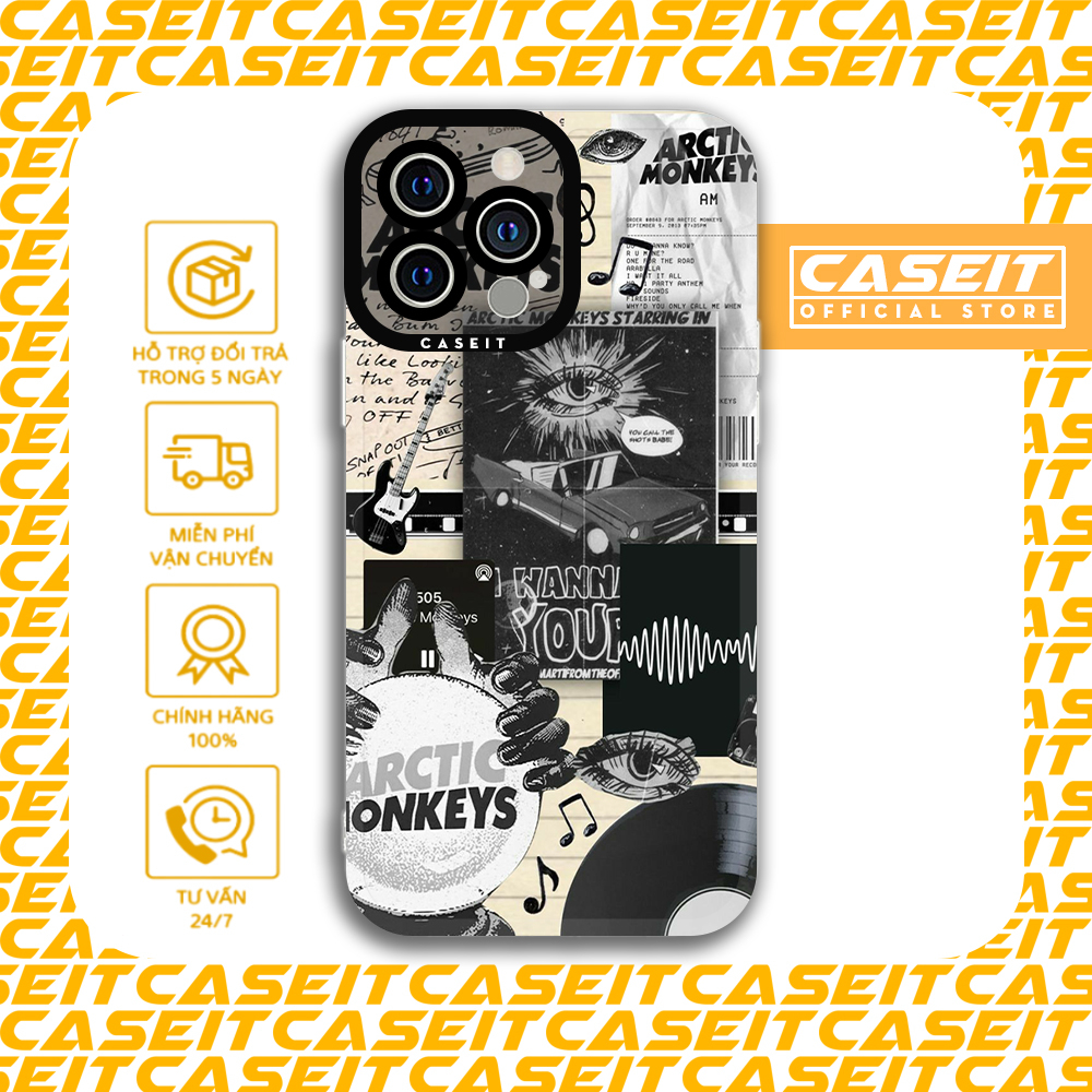 Caseit Arctic Monkeys rock band square edge เคส iphone US UK collage 8/8plus/x/xs/11/12/13/14/pro/ma