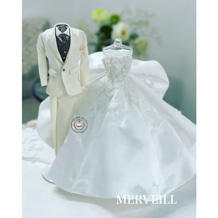 ชุดวัสดุเพื่อทําชุด WEDDING ของคุณเอง - INCLUDED Full Mannequin Model Creative Art of Wedding Annive