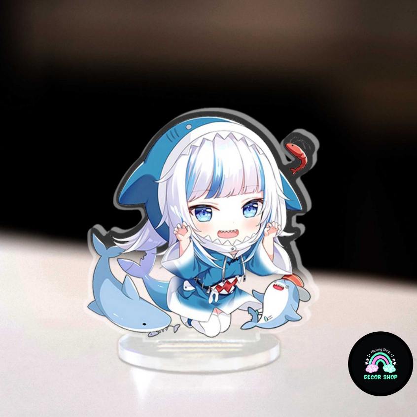 Mini รุ่น Vtuber Shoto Hololive Gawr Gura Virtual Youtuber ญี่ปุ่นตกแต่งการศึกษามุม 3 ซม.สูง
