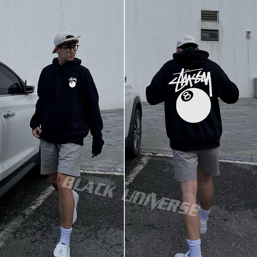 เสื้อฮู้ด Ball 8 BlackUniverse ทําจากผ้าสักหลาดผ้าฝ้ายคุณภาพสูง