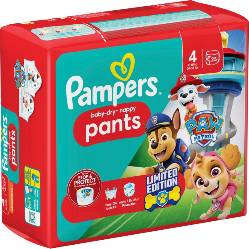 (มีไซส์ 5) Pampers German คุณภาพสูง Paw Patrol ผ้าอ้อมสุนัขกู้ภัย ไซส์ 4 ไซส์5 ไซส์6