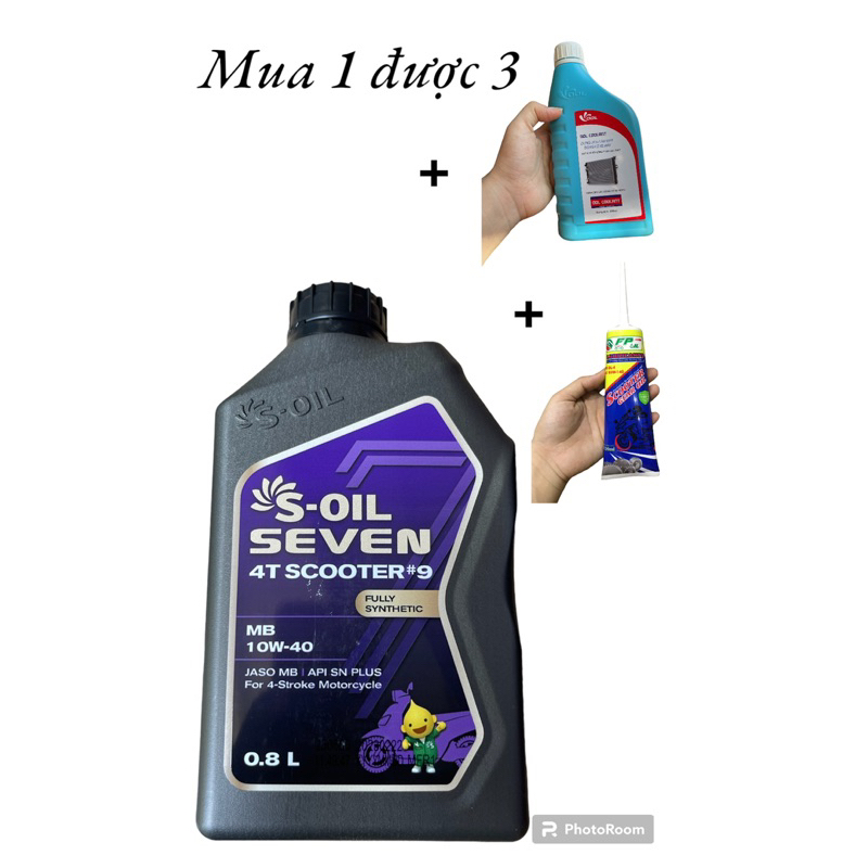 S-Oil 7 SCOOTER 9 10W40 SCOOTER Oil (0,8L) - น้ํามันเครื่องสังเคราะห์แท้ ของแท้นําเข้าจากเกาหลี
