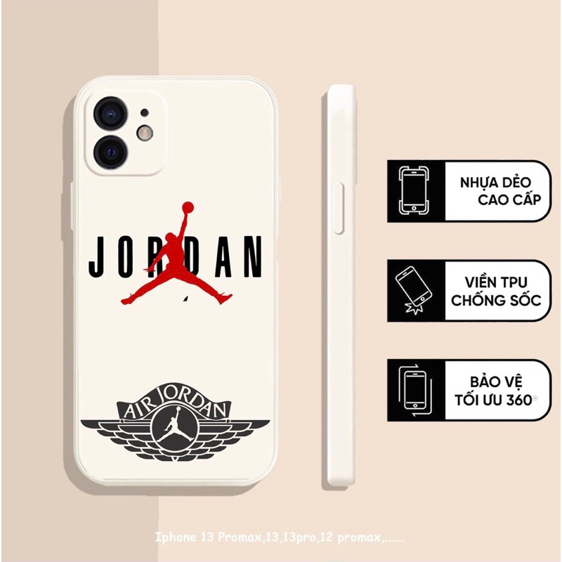 เคสไอโฟนรูปทรง Jor.dan K34 ยืดหยุ่น ป้องกันกล้อง กันกระแทก 7/8plus/x/xs/xsmax/11/12/13/14/pro/promax