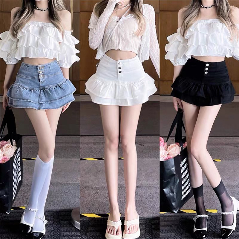 CV5 FALL-TAIL KAKI SKIRT