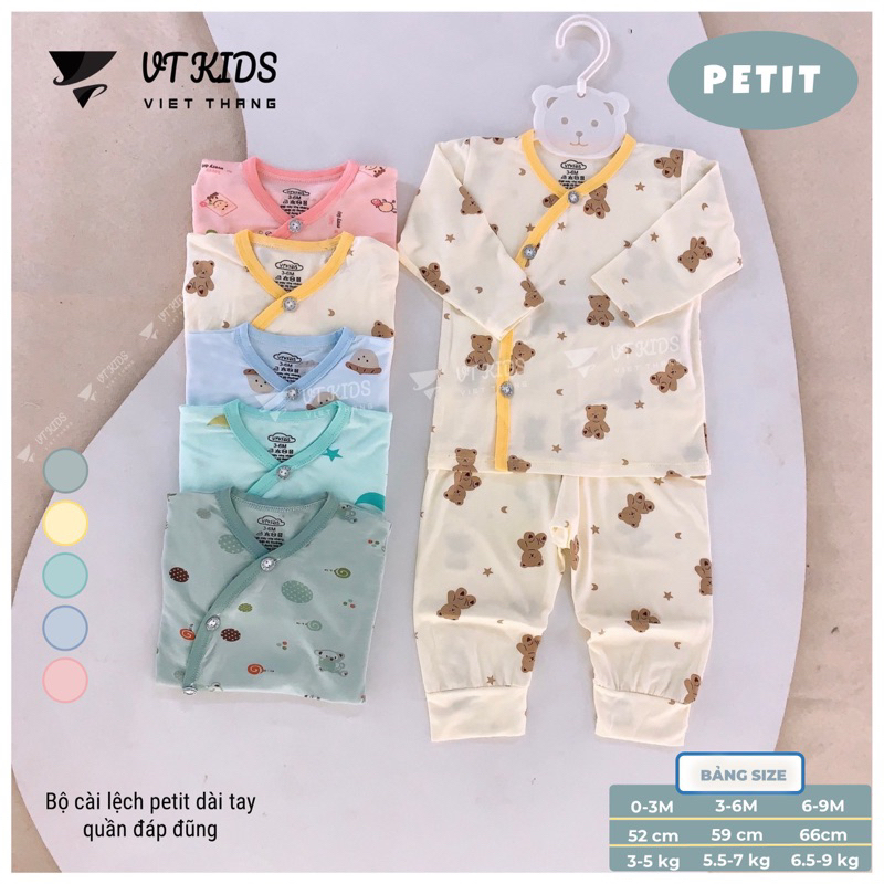 VTkids ชุดแขนยาวเด็กแรกเกิดสี petit และลายสําหรับเด็กชายและเด็กหญิงแรกเกิด