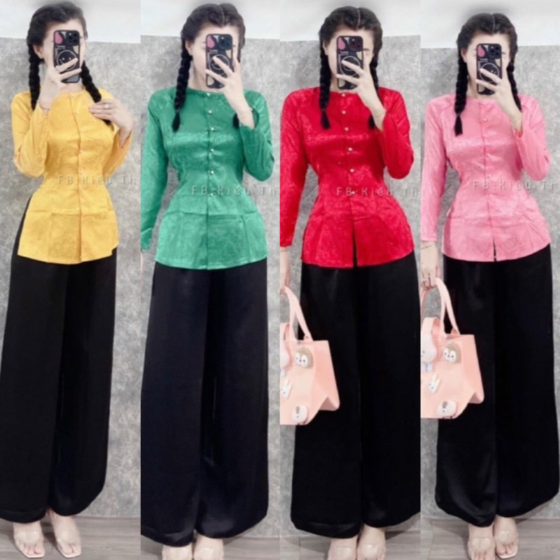 เสื้อ Ba Ba หรือกางเกง Ba Ba, CS58, CS65 เสื้อผ้าสีฟ้าไปวัดสําหรับผู้หญิง