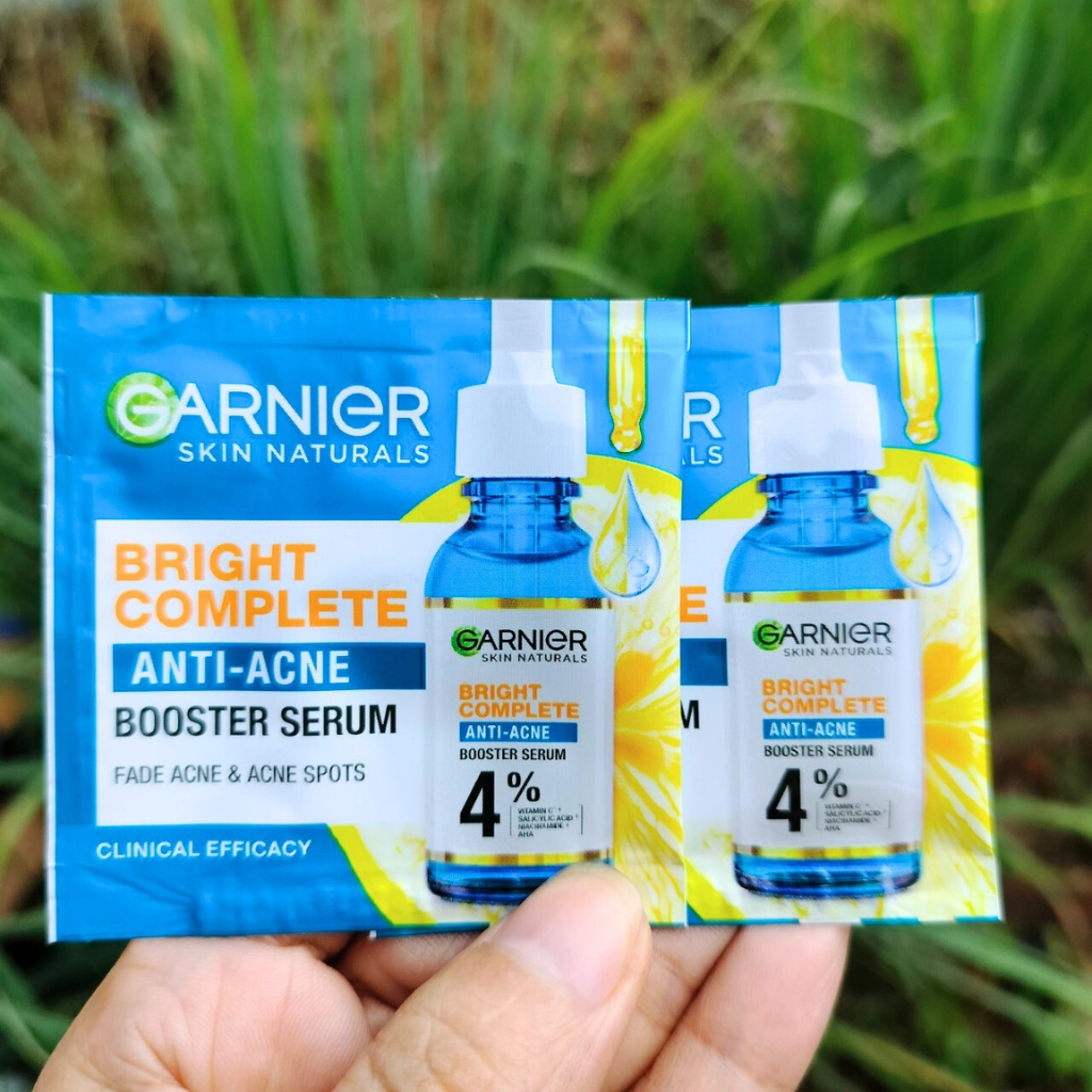 ชุด 5 แพ ็ ค Garnier Anti Acne Serum French Blue Oily Skin 1.5ml / Pack * 5 ตัวอย ่ าง