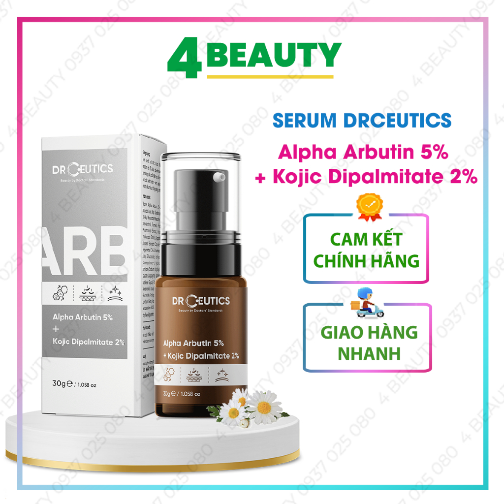 Drceutics Alpha Arbutin 5 % และ Kojic Dipalmitate 2 % Brightening Serum
