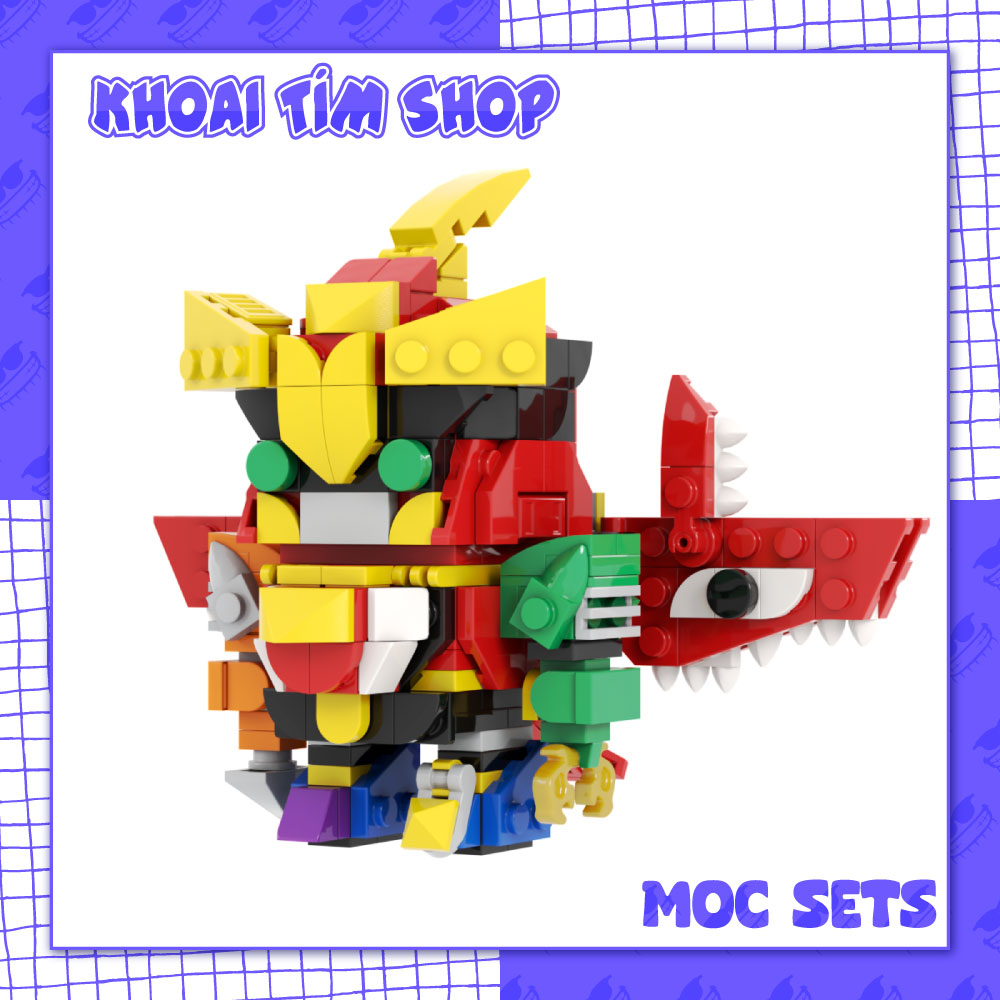 ของเล ่ นประกอบรุ ่ น MOC011 - Brickheadz Super Animal Robot Gao Icarus Gaoranger MOC 300 + Part