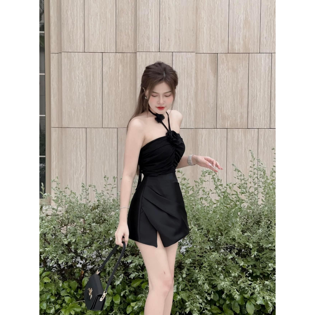 ชุดเดรสผู้หญิงดีไซน์ด้วยเดรสเท็ดดี้ยักกุหลาบสุดหรู