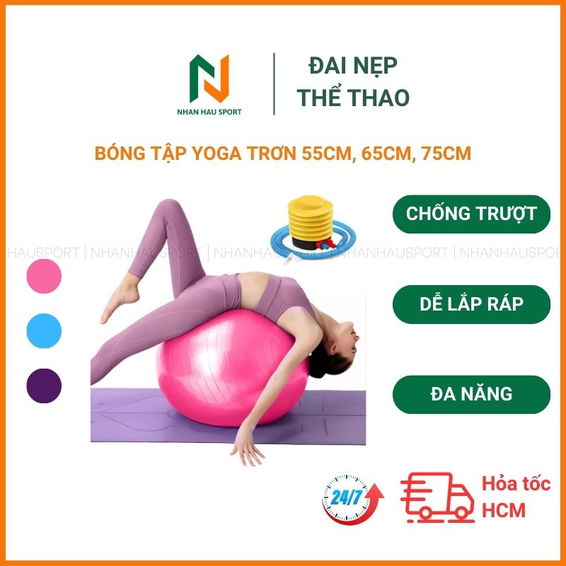 [PUMP INCLUDED] Yoga Ball - Smooth Yoga Ball 55cm, 65cm, 75cm