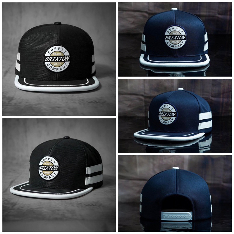 หมวกผู้ชาย - snapback cap (HIPHOP) หนังกลม ประทับตราสปอร์ตเต็ม
