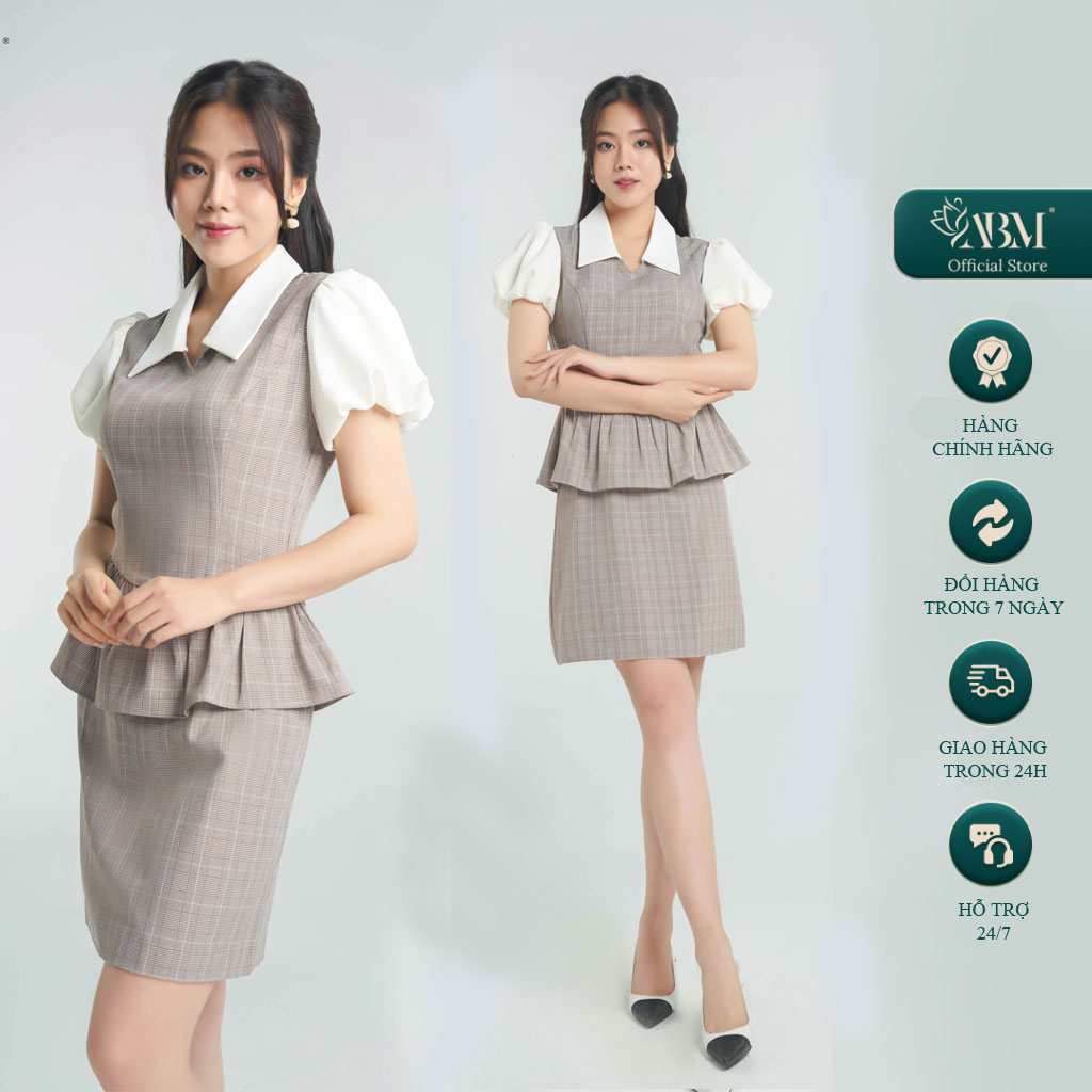 Doli ABM FASHION Dress ผู้หญิง V คอออกแบบชุด Ball แขนและ Tweed Ruffles สําหรับ Street สวมใส่และปาร์ต