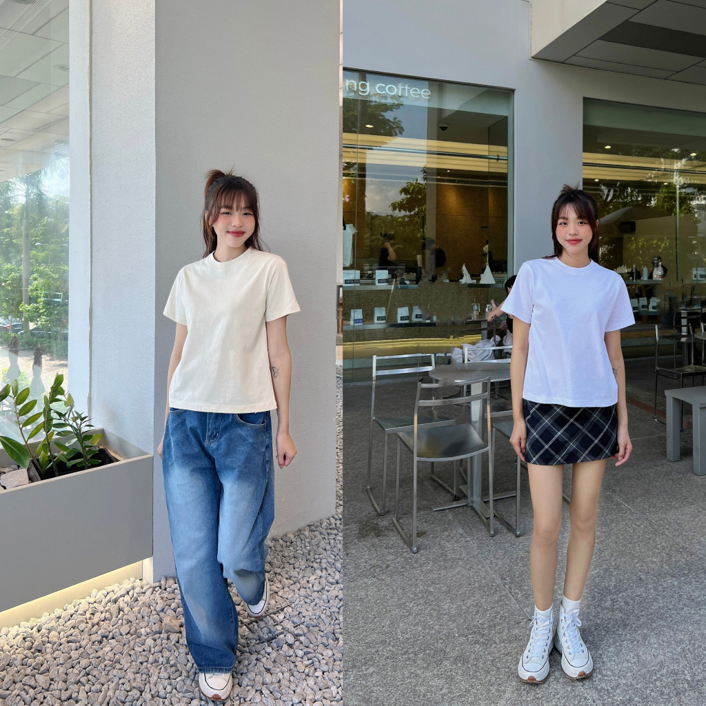 Babytee - เสื้อยืดธรรมดาผู้หญิง Babytee Freesize 40 - 55 กก. babytee xuhuong oothun phoitron