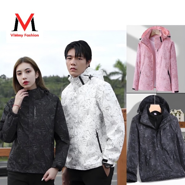 เสื้อกันลมสําหรับผู้ชายและผู้หญิงลายเคลือบนาโนกันน้ําและกันฝุ่นเสื้อกันลมกันลม 2 ชั้นแบบหนาสําหรับผู้ชายและผู้หญิง