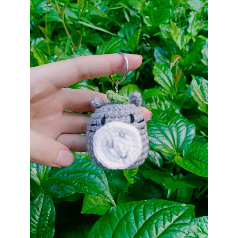 พวงกุญแจ TOTORO ทําด้วยมือทําจากขนสัตว์