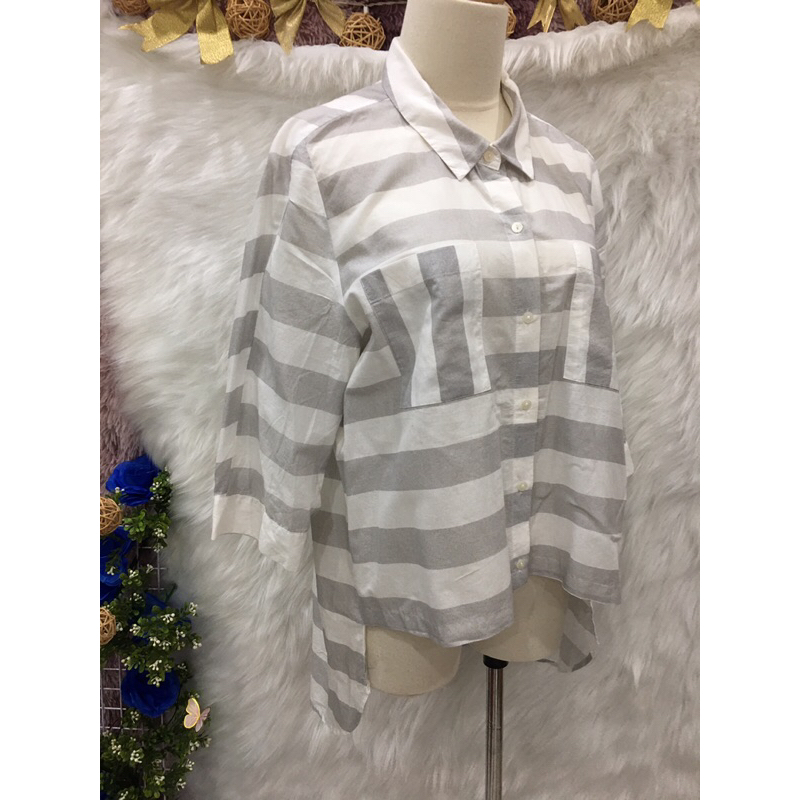 (A49)muni basic 77 เสื้อเชิ้ตเกาหลี 2 มือ - Size M