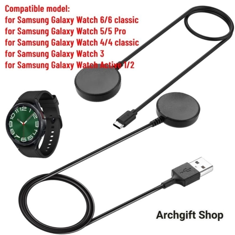 เครื่องชาร์จพร้อมสาย USB หรือ Type C สําหรับ Samsung galaxy Watch 8 7 Ultra 6 5 4 3
