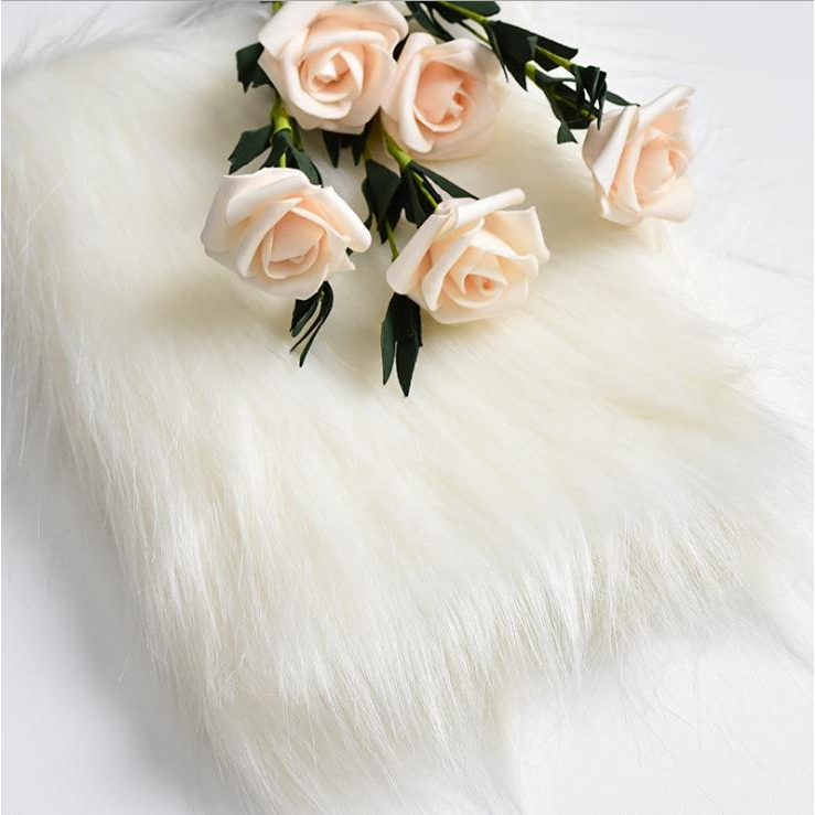 LONG WHITE FUR CARPET สําหรับ PHOTOGRAPHY, FLOOR LINING