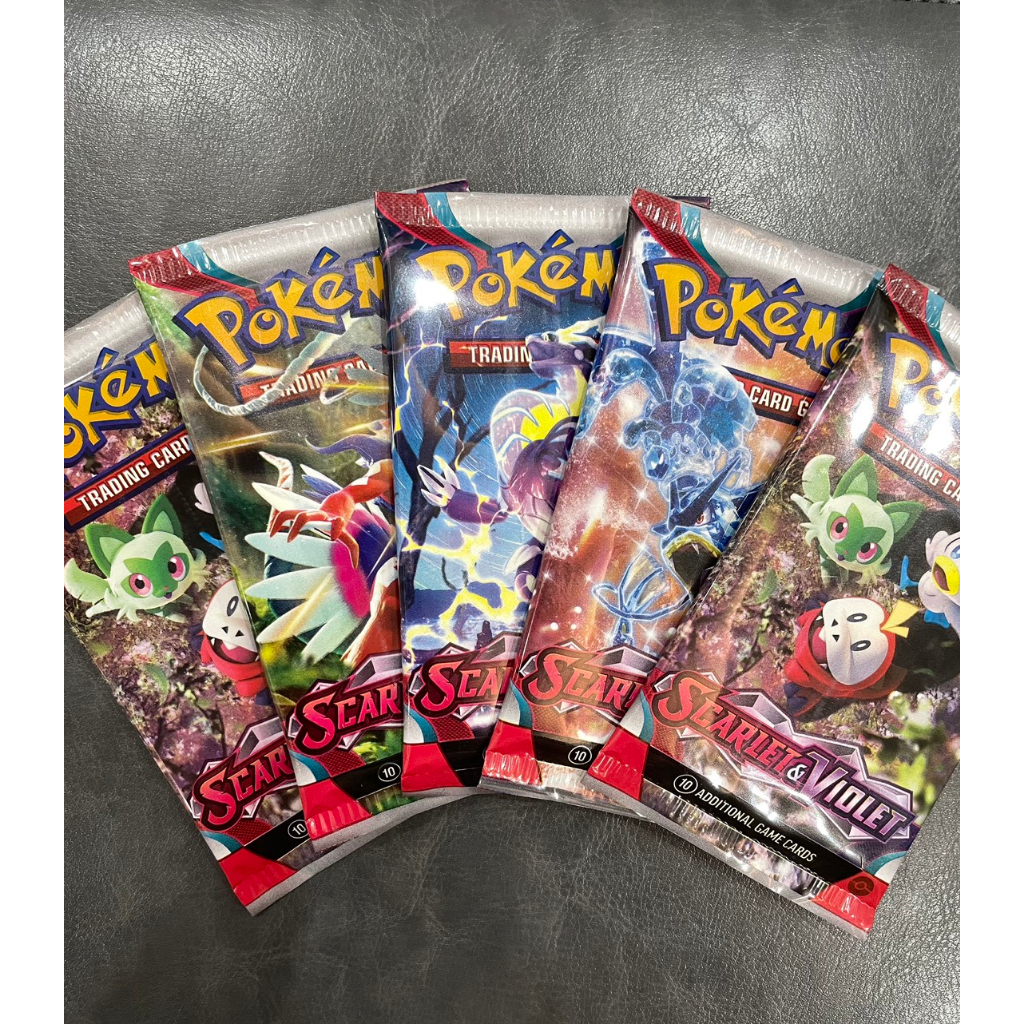 [ ของแท ้ ] Pack Pokemon TCG Scarlet และ Violet Booster Pack เวอร ์ ชันภาษาอังกฤษ