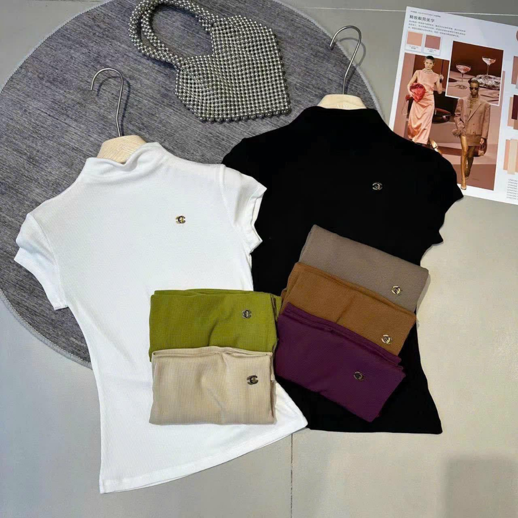 เสื้อยืดคอปก Leo แขนสั้น Tang X สไตล์อ่อนเยาว์ T1-65