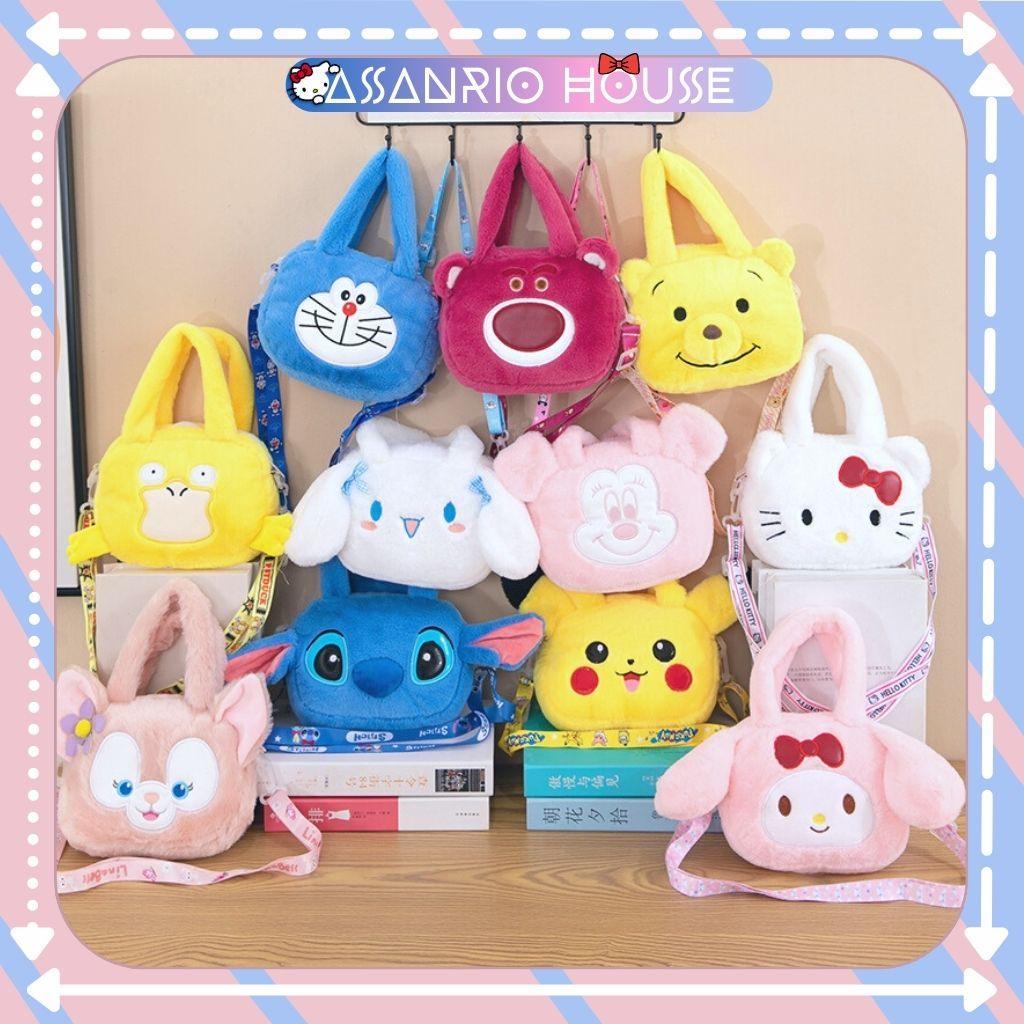 Sanrio Disney Cartoon teddy bear bag with cute small strap hot trend full model - ASANRIO HOUSE tedd