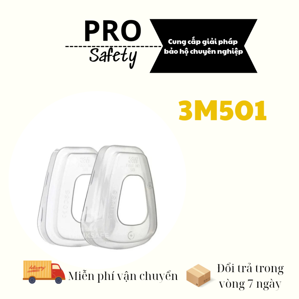 Combo 2 ฝาพลาสติก 3M501 สําหรับหน้ากากป้องกันแก๊สพิษ 3m7502 3M7501 3M6001