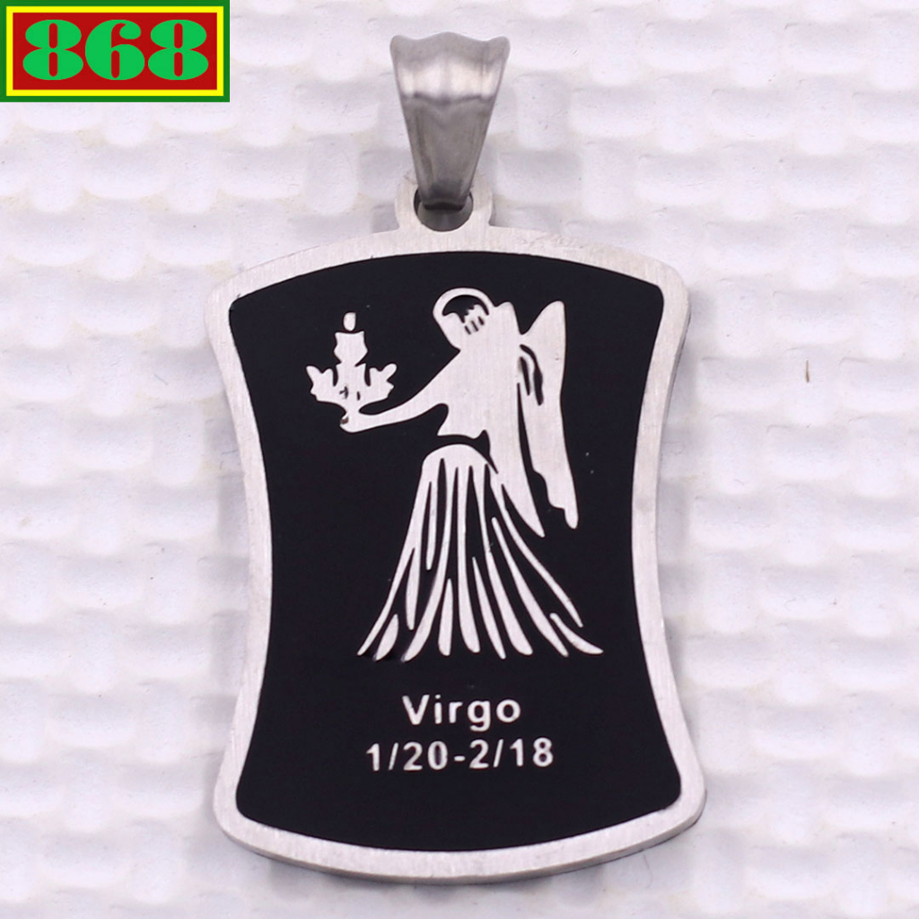 จี้ Virgo - Virgo สแตนเลสพร้อมตะขอสแตนเลส ป้ายราศี