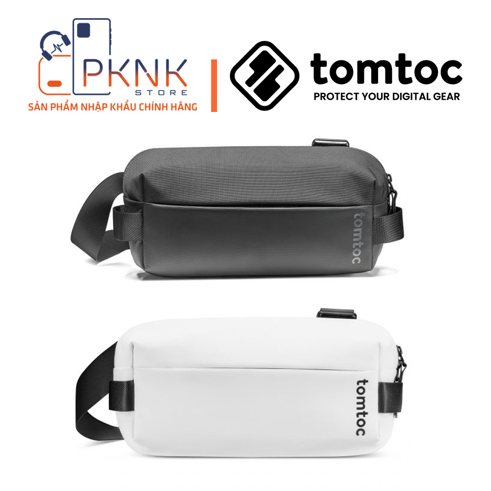 Tomtoc (USA) LIGHTWEIGHT CODURA SLING BAG สีดํา T21S1D1 - สีขาว H02-A04W1